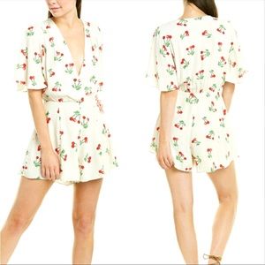 Cherry Romper Privacy Please Cottagecore Girlcore Feminine size Medium NWT